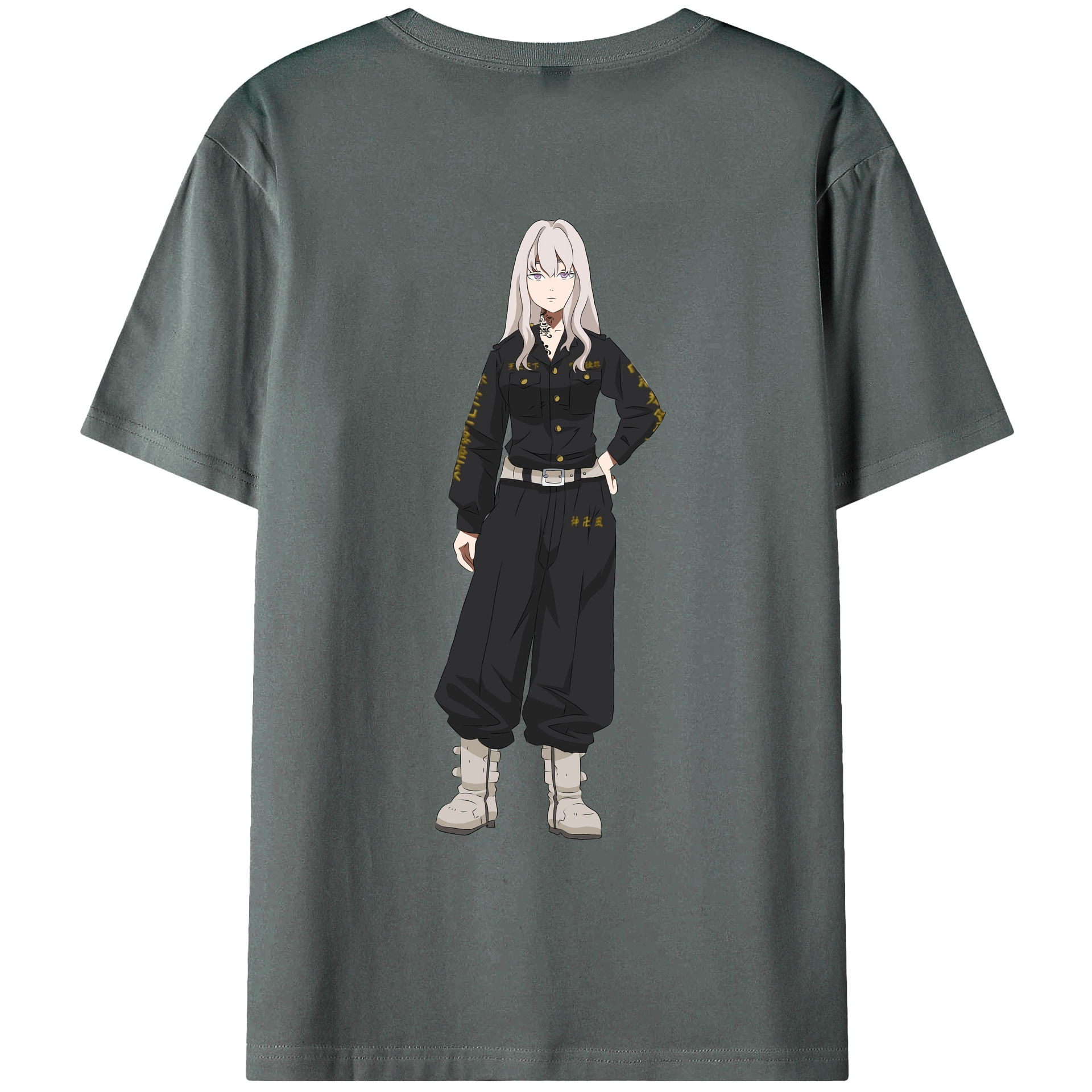 （画像用） 東京リベンジャーズ Tokyo Revengers 綿100％ メンズ半袖Tシャツ（バックプリント） 通気性